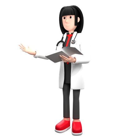 Doctor Write Prescription  3D Illustration