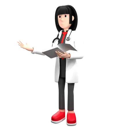 Doctor Write Prescription  3D Illustration