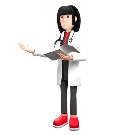 Doctor Write Prescription 3D Illustration