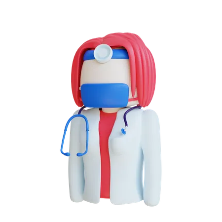 Doctora  3D Illustration