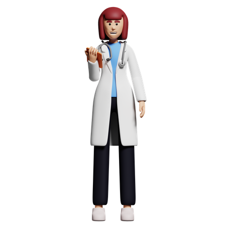 Doctora  3D Illustration