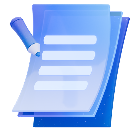 Document  3D Icon