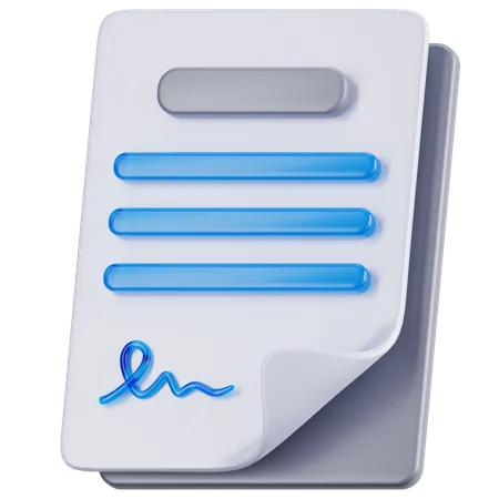 Document  3D Icon