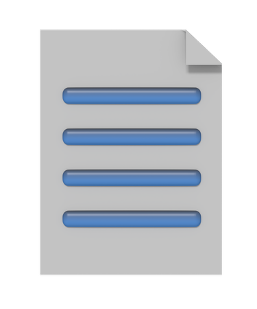 Document  3D Icon