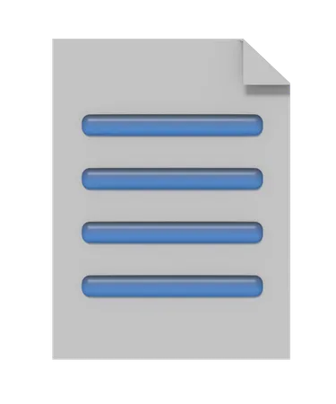 Document  3D Icon