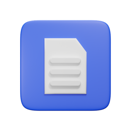 Document  3D Icon