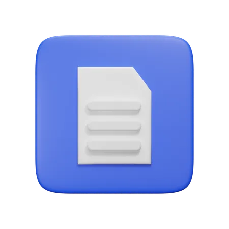 Document  3D Icon