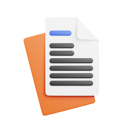 Document  3D Icon