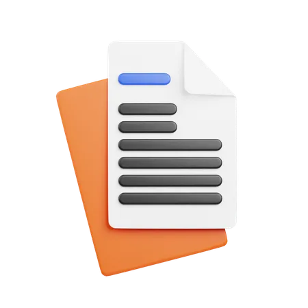 Document  3D Icon