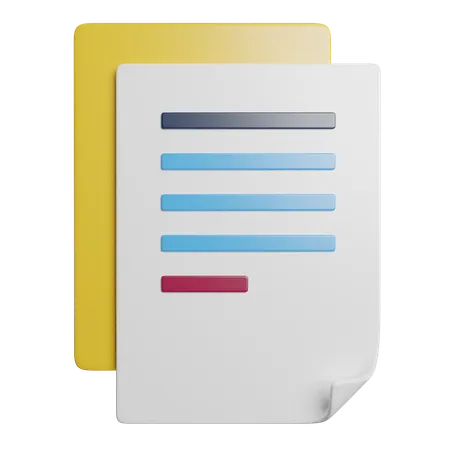 Document  3D Icon