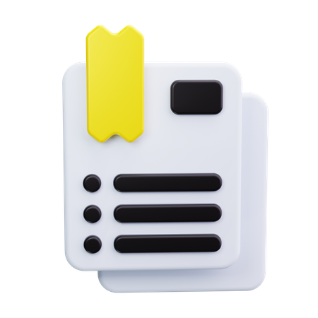 Document  3D Icon