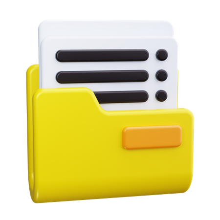 Document  3D Icon