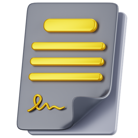 Document  3D Icon