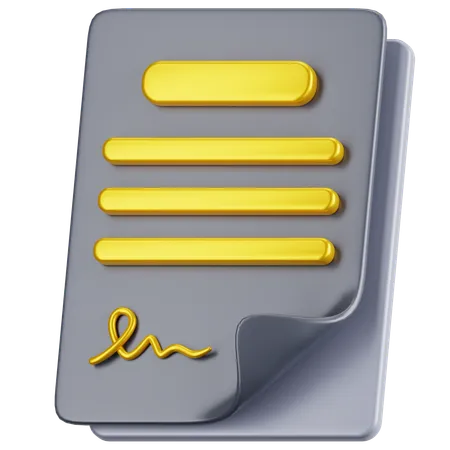 Document  3D Icon