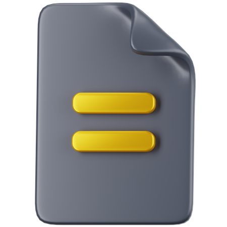 Document  3D Icon