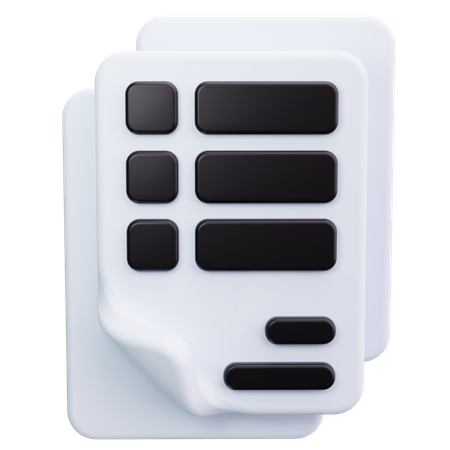 Document  3D Icon