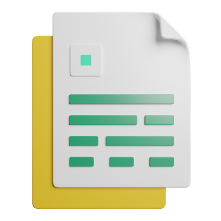 문서  3D Icon
