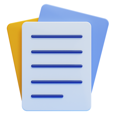 Document  3D Icon