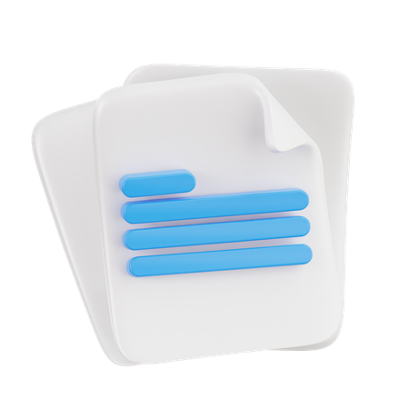 문서  3D Icon