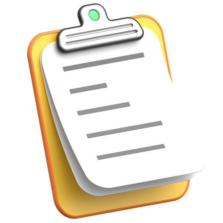 Document  3D Icon