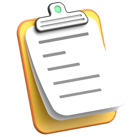 Document  3D Icon