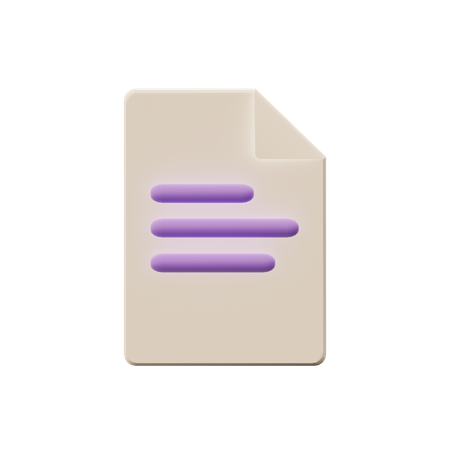 Document  3D Icon