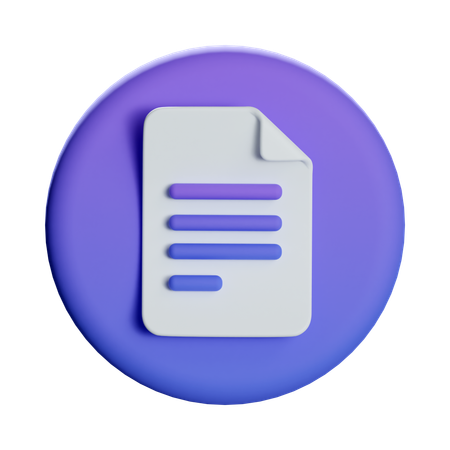 Document  3D Icon