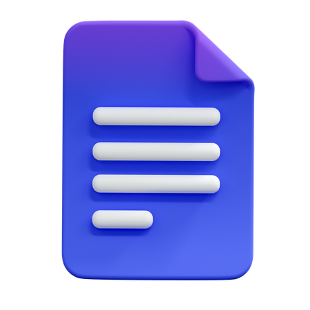 書類  3D Icon