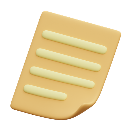 Document  3D Icon