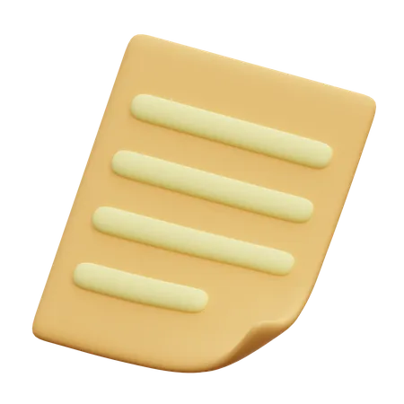 Document  3D Icon