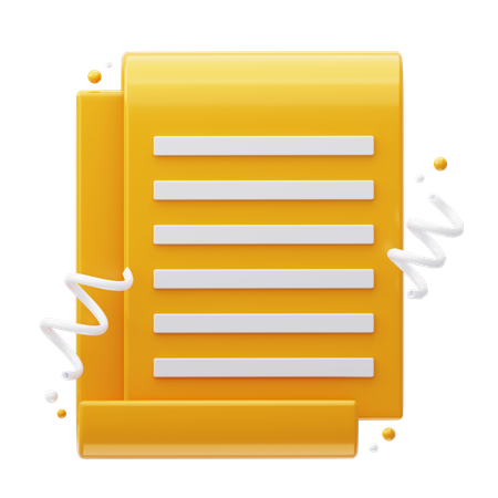 Document  3D Icon