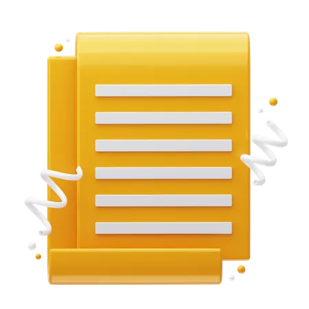 Document  3D Icon