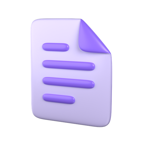 Document  3D Icon