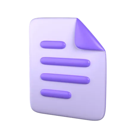 Document  3D Icon