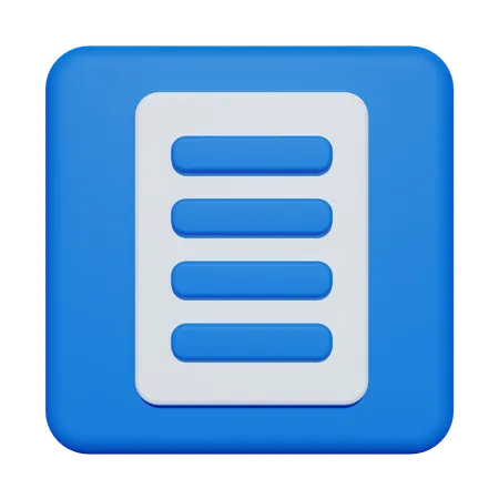 Document  3D Icon