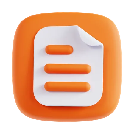 Document  3D Icon