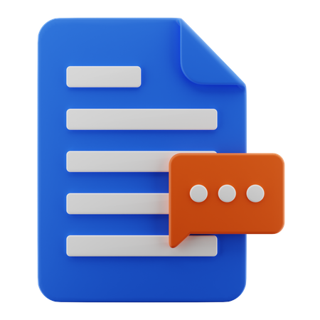 Document  3D Icon