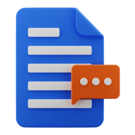 Document  3D Icon