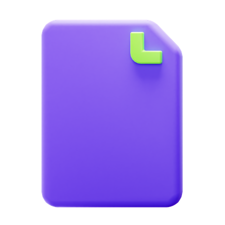 Document  3D Icon