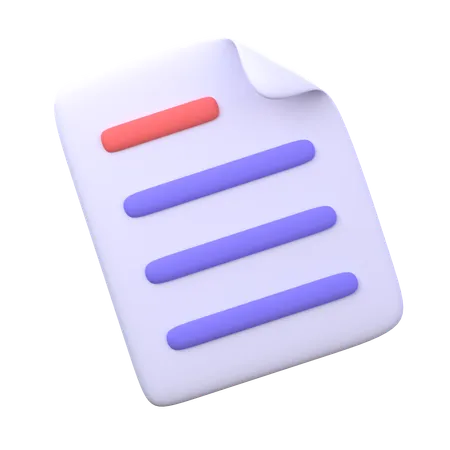 Document  3D Icon