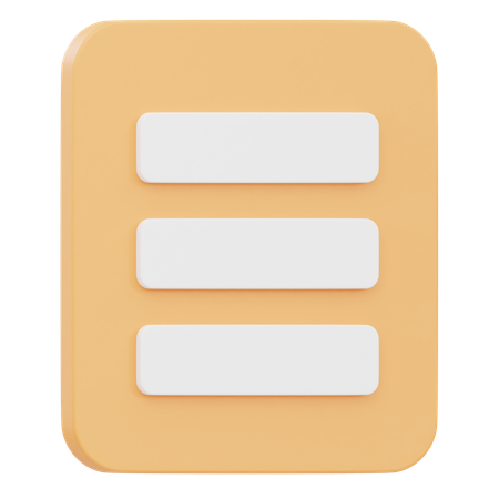 Document  3D Icon