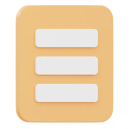 Document  3D Icon