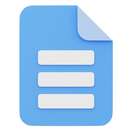 Document  3D Icon