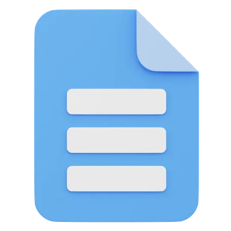 Document  3D Icon