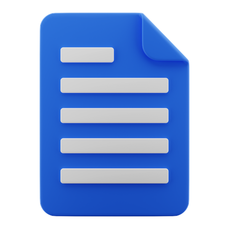 Document  3D Icon