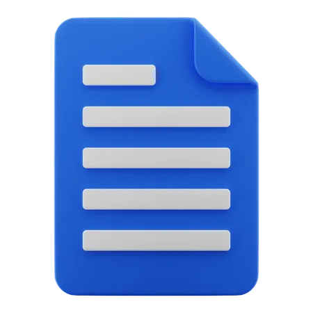 Document  3D Icon