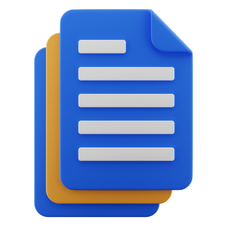 Document  3D Icon