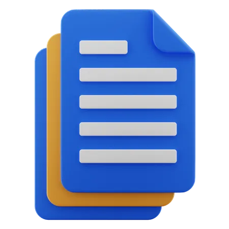 Document  3D Icon