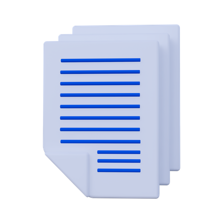 Document  3D Icon