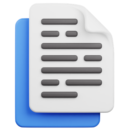 Document  3D Icon